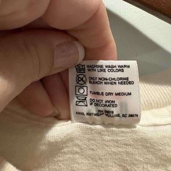 Vtg Chincoteague Island T Shirt Women Large White Single Stitch Ponies Dolphins - Picture 11 of 12